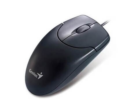 עכבר חוטי Genius צבע שחור –  Genius DX-120 USB Optical Mouse Black