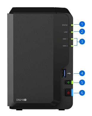 שרת אחסון רשתי +Synology NAS DS218